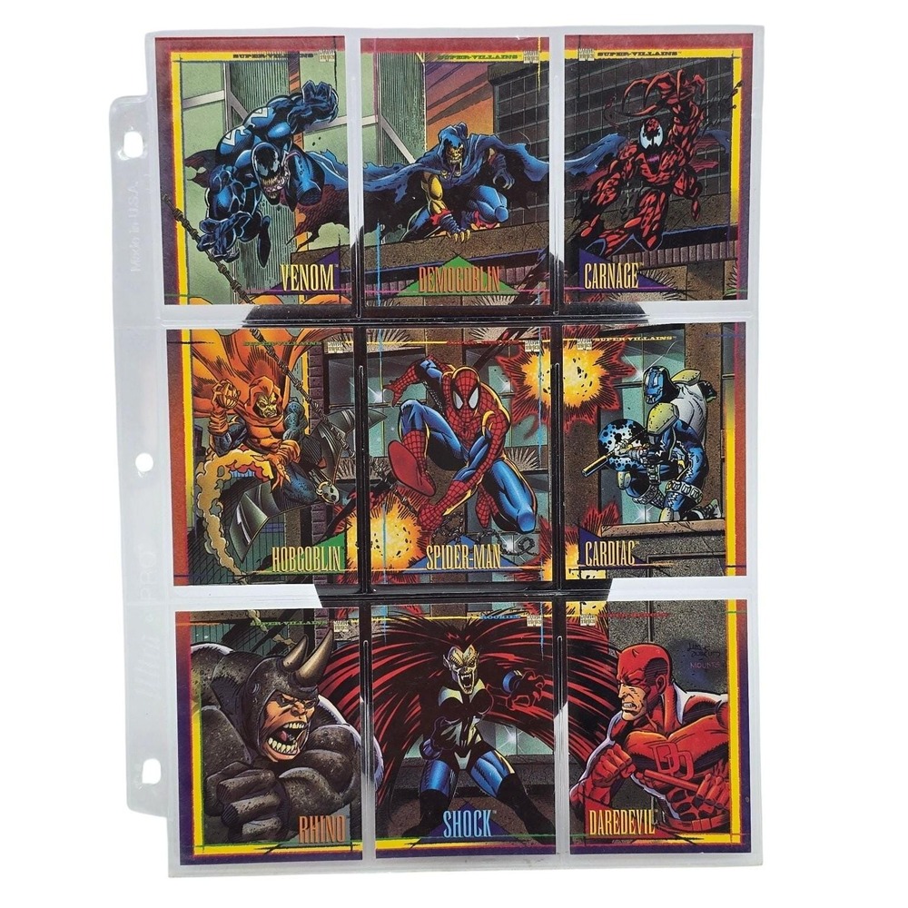 1992 SkyBox Marvel Universe Series 3 Trading Card Lot of 9 Spider-Man Venom